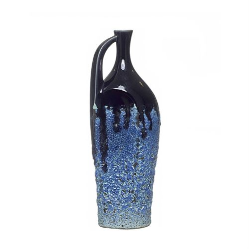 ANFORA CERAMICA AZUL C 17,00 L 14,50 A 45,50