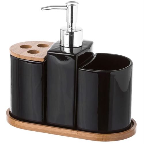 CONJUNTO WC CERAMICA PRETO 7X5X17,50CM