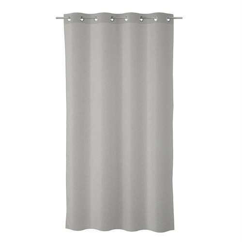 136253 CORTINA FAUX LINEN TEXTURE CINZA 140X260 POLIESTER