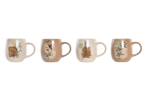 PC-193991 CANECA PORCELANA 13X8,5X10 480ML BOT NICO 4 MOD