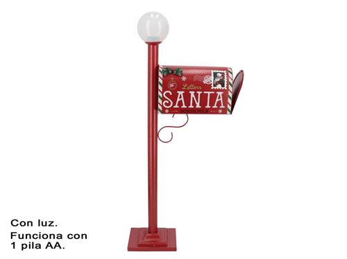989008 CAIXA POSTAL AMERICANO MEIA HATE 1LED SOLAR 113X46X18.5CM