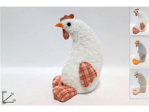 34090 GALINHA DECORATIVA 20CM 3 CORES