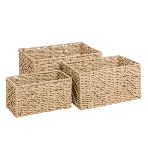 805668 CESTO FIBRA PAPEL 34X25X18 CJ.3
