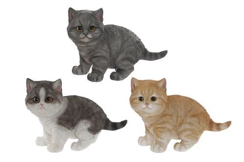 FD-218973 FIGURA RESINA 20,5X10X15 GATINHO 3 MOD.