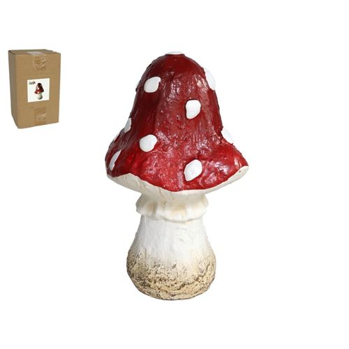 041735 COGUMELO CÔNICO VERMELHO SALPICADO 25X14CM