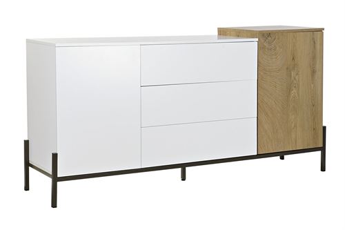 BUFFET METAL MDF 164,5X40X82 BLANCO