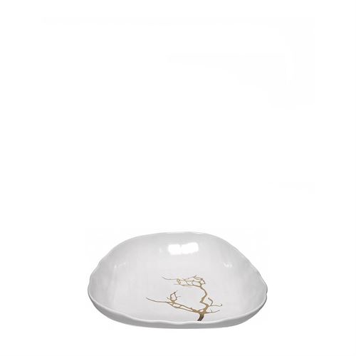 24086 PRATO EM PORCELANA - GOLDEN TREE 20,50X21,00X3,50