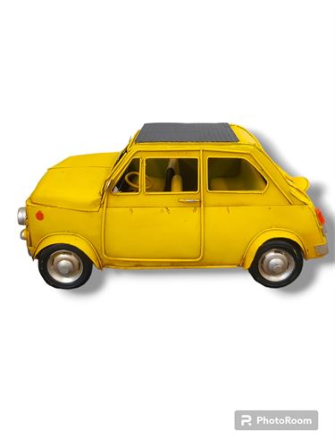 CARRO METAL AMARELO 25X11,5X9,5CM