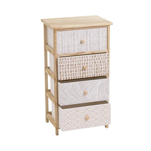 804789 MÓVEL 4 GAVETAS LAND MDF-PAULOWNIA 40 X 29 X 73 CM