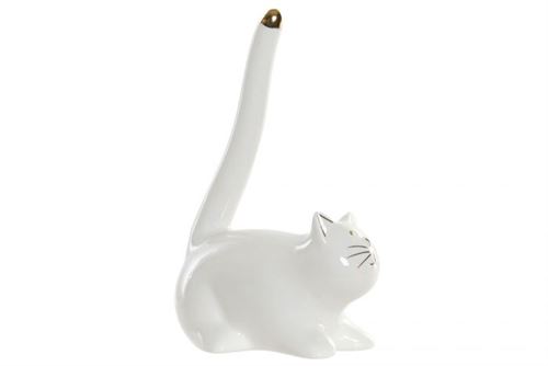 FIGURA PORCELANA 8,5X5,5X13 GATO BRANCO