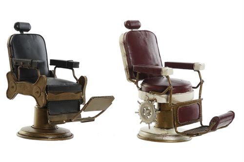 MO-186344 DECORAÇÃO METAL 21X11X22 CADEIR O BARBEARIA 2 MOD.