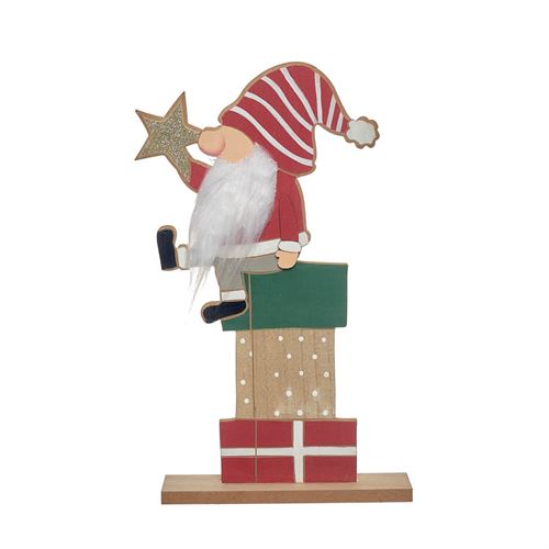 81834 GNOMO NATAL MADEIRA COM ESTRELA C 17,00 L 5,00 A 29,50