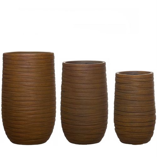 VASOS FIBRA ARGILA C 43,50 L 43,50 A 80,00 SET3