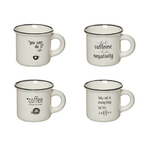 24405 PORCELANA - CANECA 75ML 4MOD