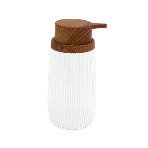 99866242 DISPENSADOR DE SABONETE LIQUIDO BRANCO/MADEIRA
