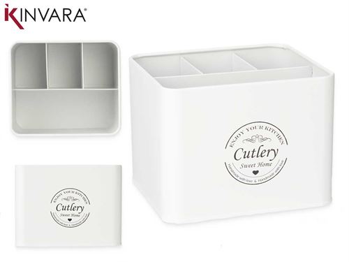 86945 PORTA TALHERES MTL QUADRADO BR 15,3 x 18 x 13,3 cm.