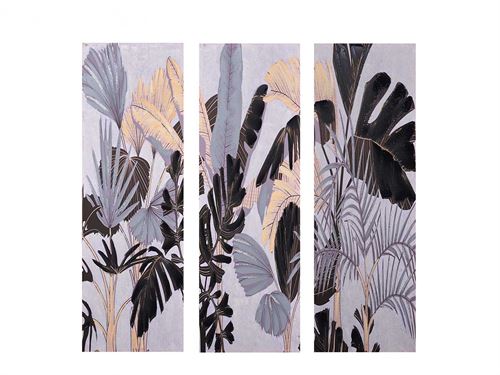 93319 TELA DECORATIVA PALMEIRA PRETA 40X120CM