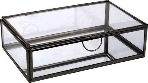 A98004190 GUARDA JOIAS METAL VIDRO 20X13CM