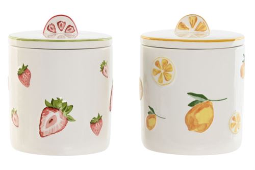 PC-217520 POTE CERAMICA 11,5X11,5X14,2 FRUTA 3D 2 MOD.