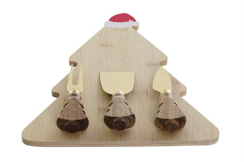 NV-207022 TÁBUA DE CORTE SET 4 BAMBU INOX 24,5X1X28 ARVORE