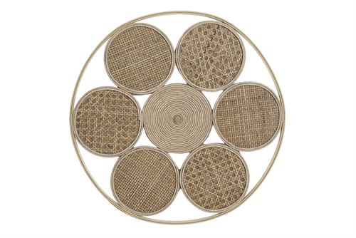 DECORAÇÃO PAREDE RATTAN 45,5X2X45,5 NAT