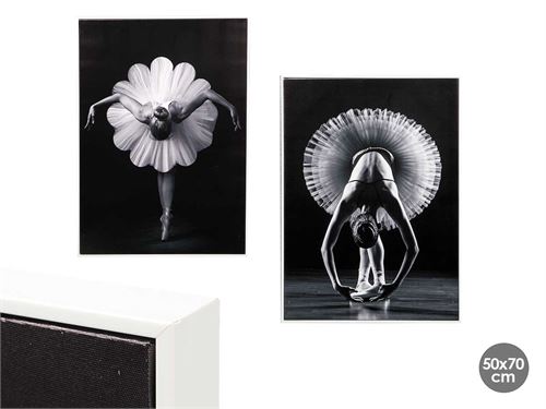 13564 QUADRO MOLDURA BALLET 50X70CM 2 SORTIDOS