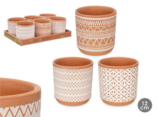 94670 VASO CERAMICA TERRACOTA 3 SORT 13CM