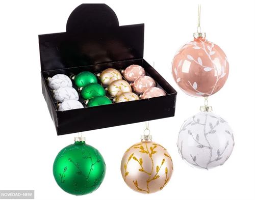722011 BOLA DECORATIVA CRISTAL 4/C 8 CM