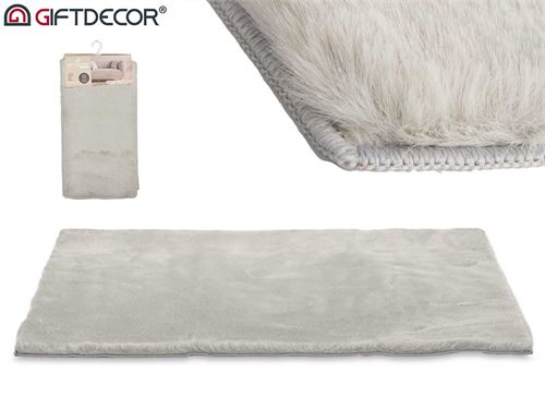 59485 TAPETE POLIESTER CINZA 60X90CM