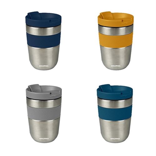 MUGISO012 COPO ISO COLORES ACERO INOXIDABLE DOBLE PARED 250ML