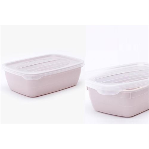 CAIXA ALIMENTOS 02 1003-SOLID ROSA 2.0LT 16.5x23x7.5cm