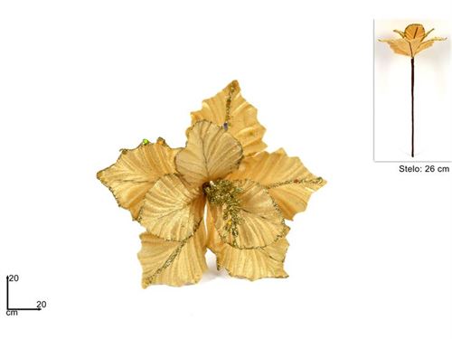 977367 FLOR NATAL OURO 35CM