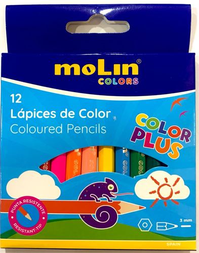 LCP470-12B MOLIN CAIXA 12 LAPIS COR PEQ