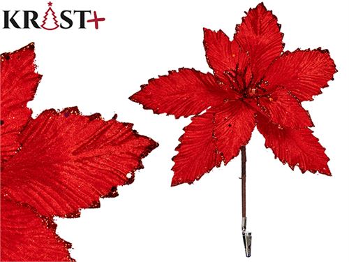 FLOR DECORATIVA NATAL 25CM RED