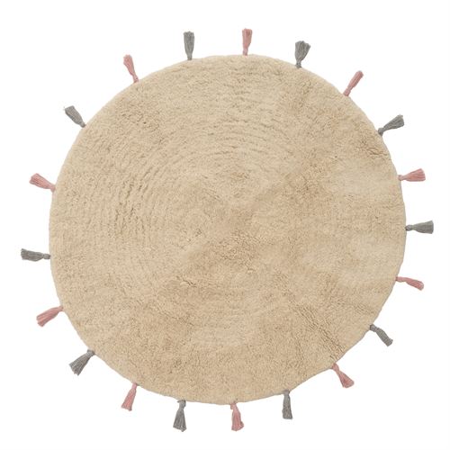 807431 CARPETE ALGODÃO BEIGE 90 X 90 CM