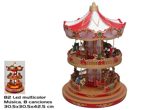 692784 CARROSEL MUSICAL LED 30,5X30,5X42,5CM