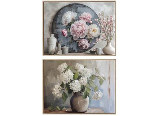 426778 TELA COM MOLDURA DECO FLOR 2 SURT 45X60X2,5 CM