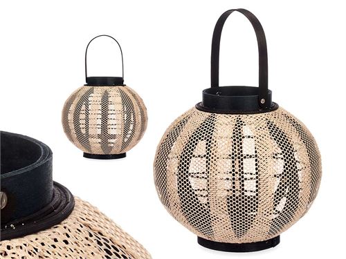75118 LANTERNA RATTAN COM ASA 40CM