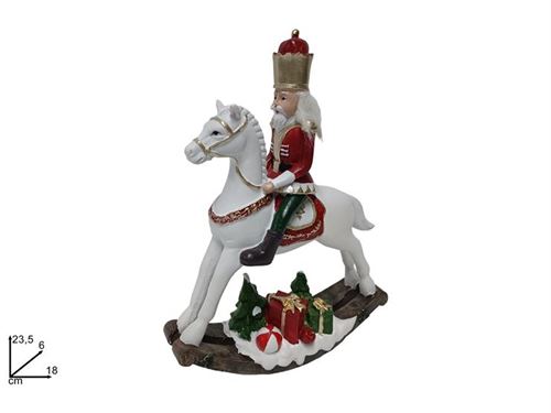 250359 CAVALO BALOIÇO COM SOLDADO 24CM