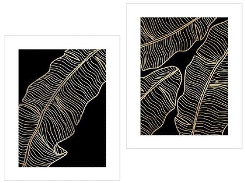 30514 QUADRO GOLD LEAF 40X50X1,8CM 2SORT