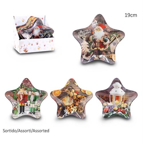 J15 PRATO NATAL VIDRO 19CM