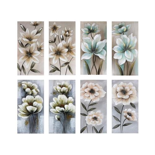188966 QUADRO DE FLORES 30X3X60CM 8 SURT.