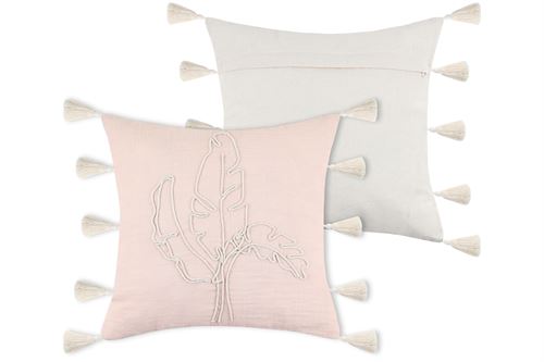 C0B729002 ALMOFADA SINGAPUR 40X40CM ROSE 100%ALGODAO