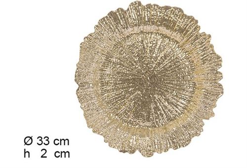 105919 PRATO MARCADOR VINTAGE OURO 33CM