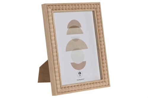 MF-214766 MOLDURA 13X18 MDF VIDRO 16X1,8X21CM BOLINHAS NATURAL