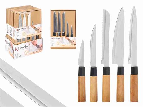 60475 FACA COZINHA CJ.5 BAMBU