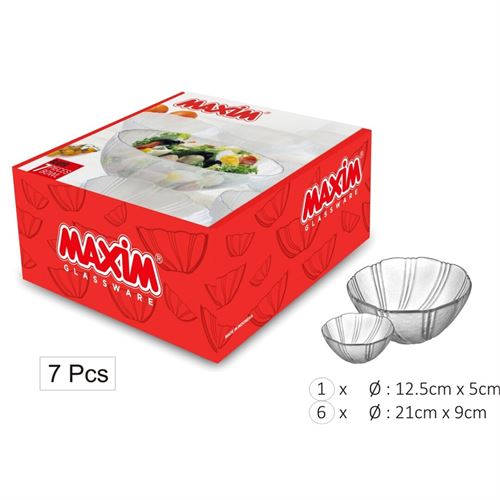 201795 CJ.1 SALADEIRA 6 TAÇAS VIDRO 220MM 126MM 