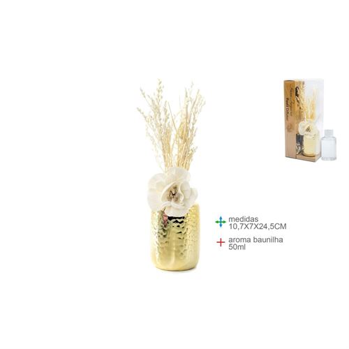 AM-76594 AMBIENTADOR CERAMICA OURO 10.7X7X24.5cm