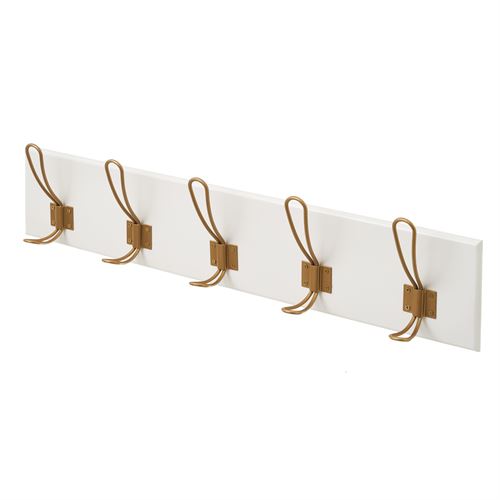 801662 CABIDE PAREDE 5 GANCHOS MADEIRA-METAL 60 X 14 X 7,50 CM