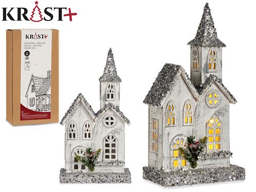 87722 CASA MADEIRA NATAL COM LED 44CM
